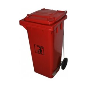 Lixeira Plástica Vermelha c/ Pedal 120 Litros Ref.9358VR – SuperPro Bettanin